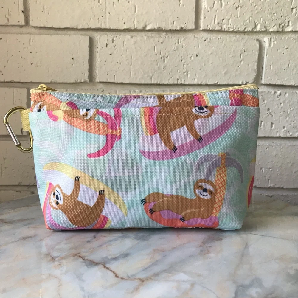 Thirty One Pencil Makeup Pouch Accessories Pool Day Sloths